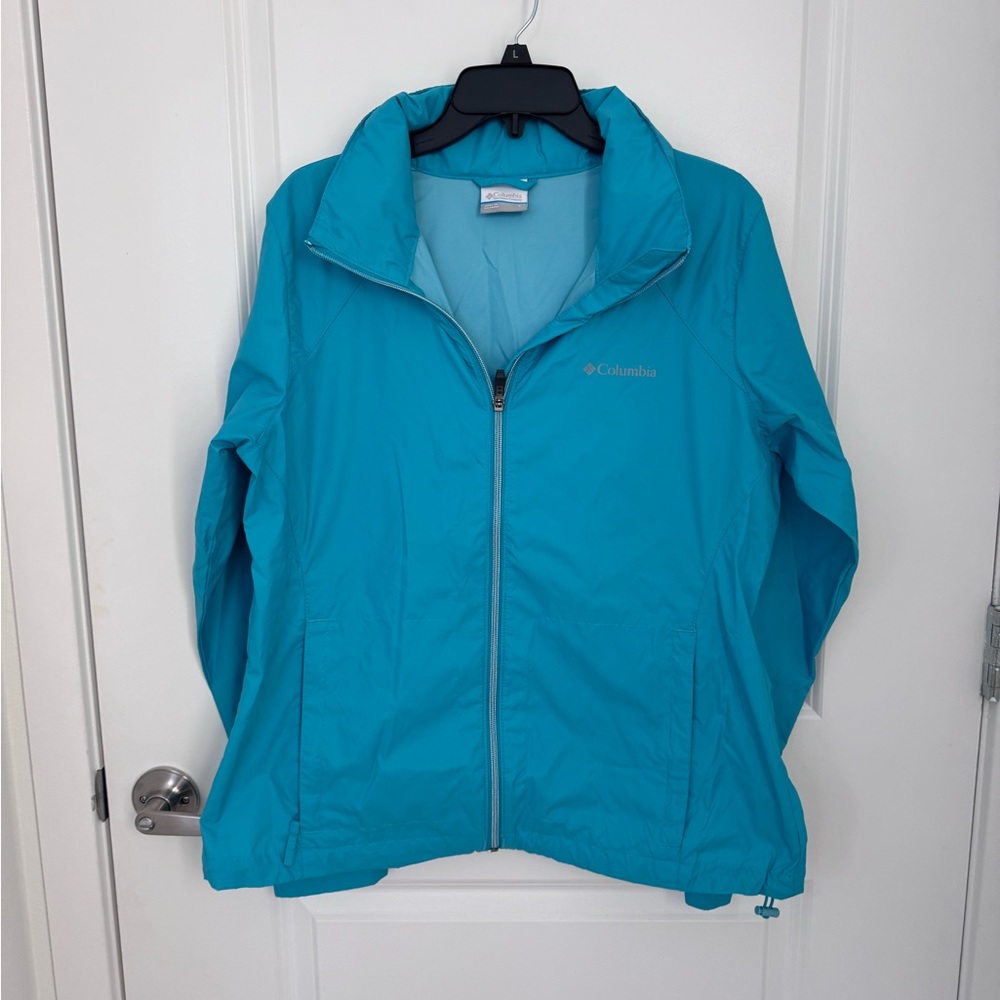 Columbia Turquoise Windbreaker